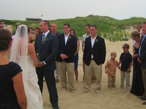 wedding at Cisco beach, Nantucket, MA