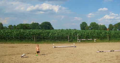 little boy on German farm