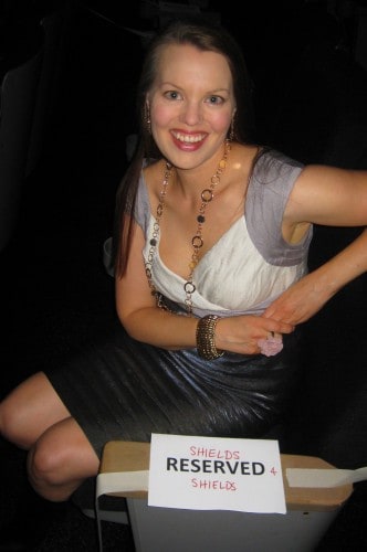 Dagmar Bleasdale in Brooke Shield's seat, Greening of Whitney Brown