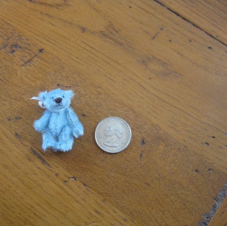 tiny blue teddy bear