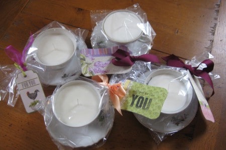 handmade teacup candles