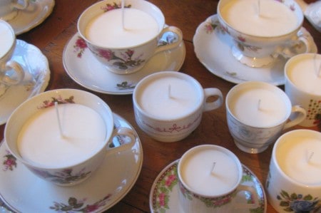 how to make teacup soy candles