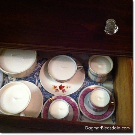 Dagmar's Home Decor: handmade soy candles ready for shipment