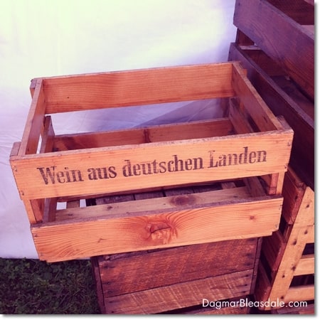 wooden wine create from Germany