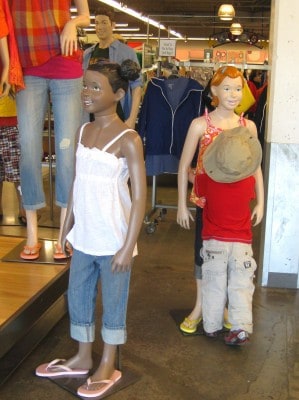 Wordless Wednesday -- Hugging Old Navy Mannequins