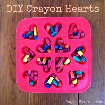 DIY Crayon Hearts for Valentine's Day