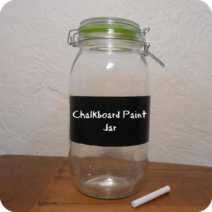 DIY Project: Glass Jar With Chalkboard Paint Sign