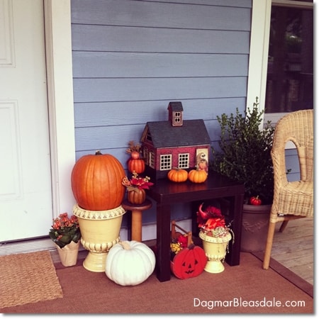 DIY Fall Decor for the Blue Cottage Porch