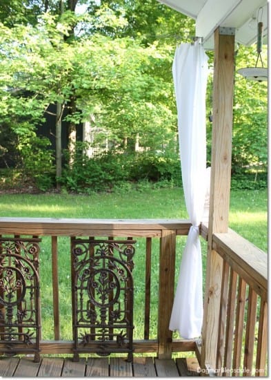 Diy Porch Curtains Made With $10 Shower Curtain Liners