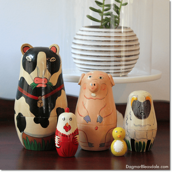 farm animal nesting dolls