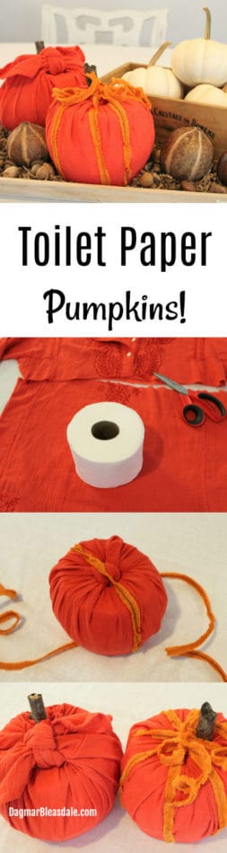 No-Sew Toilet Paper Roll Pumpkin for Easy DIY Fall Decor