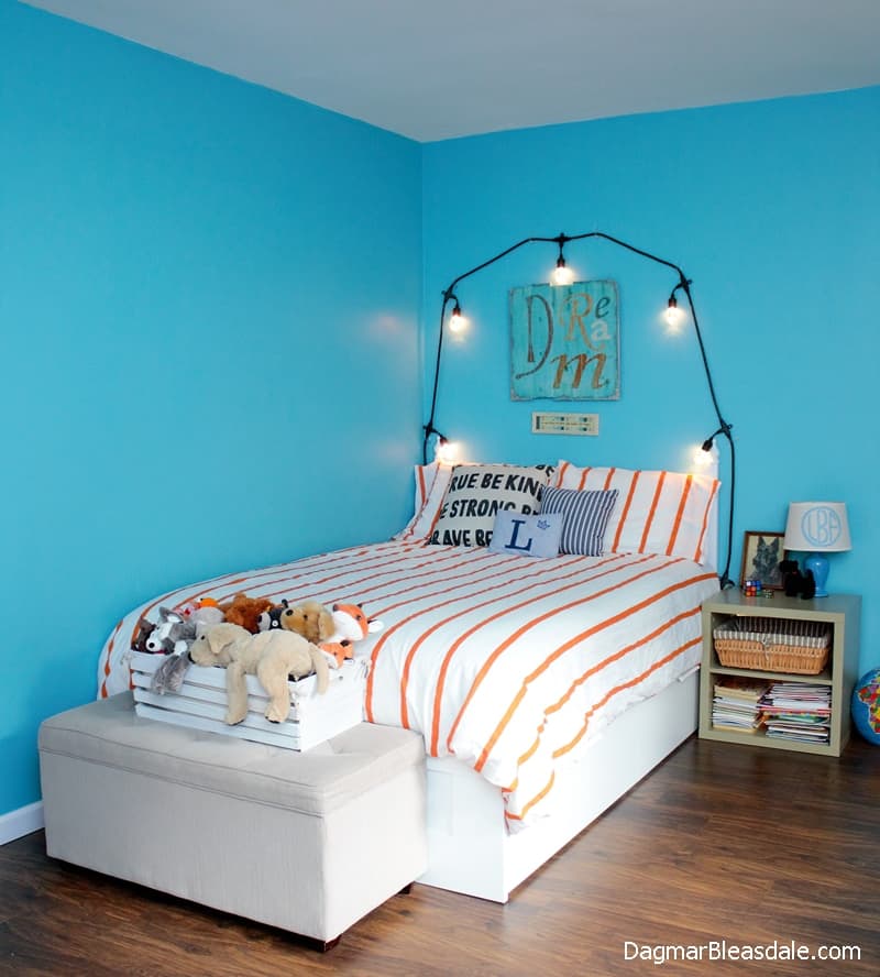 Turquoise Tween Boys Bedroom Update on a Budget - Dagmar's Home